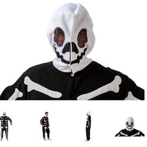 Skeleton Onesie Pajama Costume - Adult-With tags